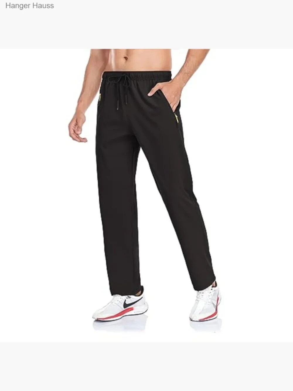 Men's Lightweight Quick Dry Zipper Pocket Sweatpants Active Joggers - Picture 2 of 5